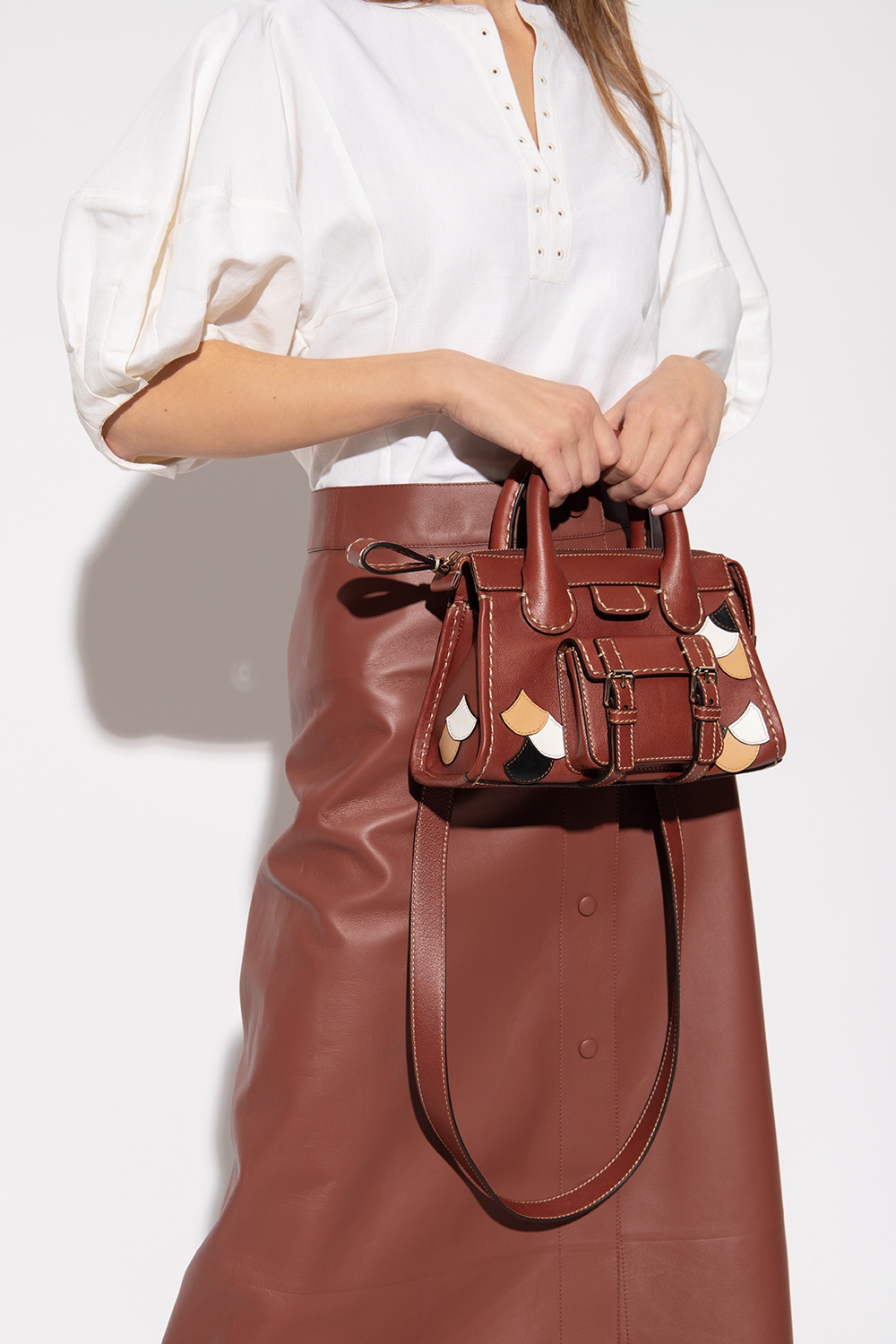 chloe flared wool trousers item | IetpShops | Women's Bags | Chloé 'Edith  Mini' shoulder bag